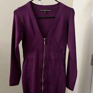 Long Sleeve Purple Bodycon Guess dress